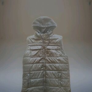 Ecko Unltd Olive Green Hoodie Hooded Puffer Vest Men's SZ M w Pockets Y2K A3